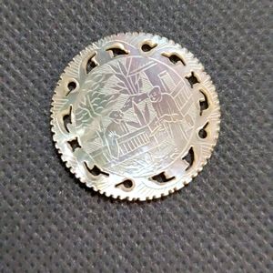 Antique mother of pearl Chinese gaming chip